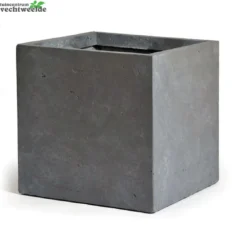 Pot Kubus Cf B65 - H53cm Auth Grijs