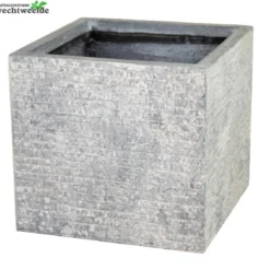 Pot Kubus Utah B20 - H22 Cm Grijs