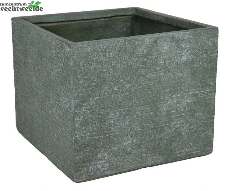 Pot Kubus Utah B27 - H28 Groen 1 Pot Kubus Utah B27 - H28 Groen