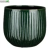 Pot Pablo D29h25cm D.groen Ribbel