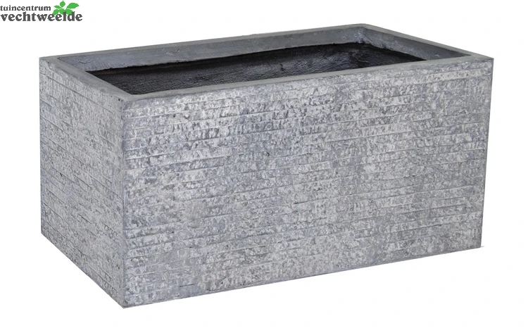 Pot Rechthoek Utah L80 - B28 - H40 Grijs 1 Pot Rechthoek Utah L80 - B28 - H40 Grijs