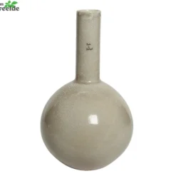 Decoris Vaas Aardewerk D19.5h33cm Zilver