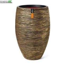 Vaas Elegant Rib D40xh60 Zwart Goud
