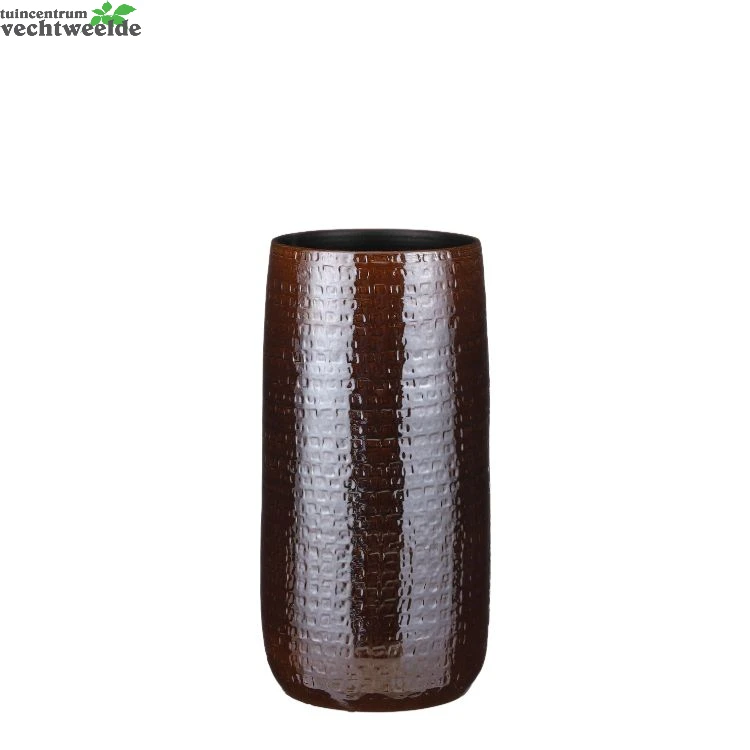 Vaas Floyd D25h50cm Bruin 1 Vaas Floyd D25h50cm Bruin