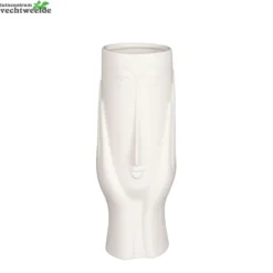 Vaas Gezicht L12b11.5h30cm Wit -Tuin Blik Verkoopwinkel vaas gezicht l12b11 5h30cm wit 750x750 6208fe224da7f l