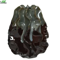 Decoris Vaas Keramiek L21b21h26cm Groen