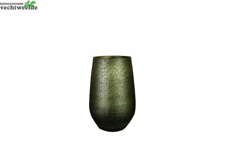 Vaas Noor D23h36cm Velvet Groen 1 Vaas Noor D23h36cm Velvet Groen