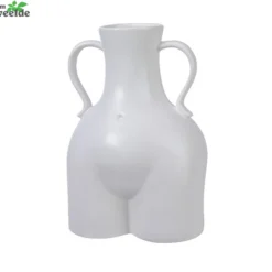 Decoris Vaas Porselein L14b10h20.5cm Off-wt